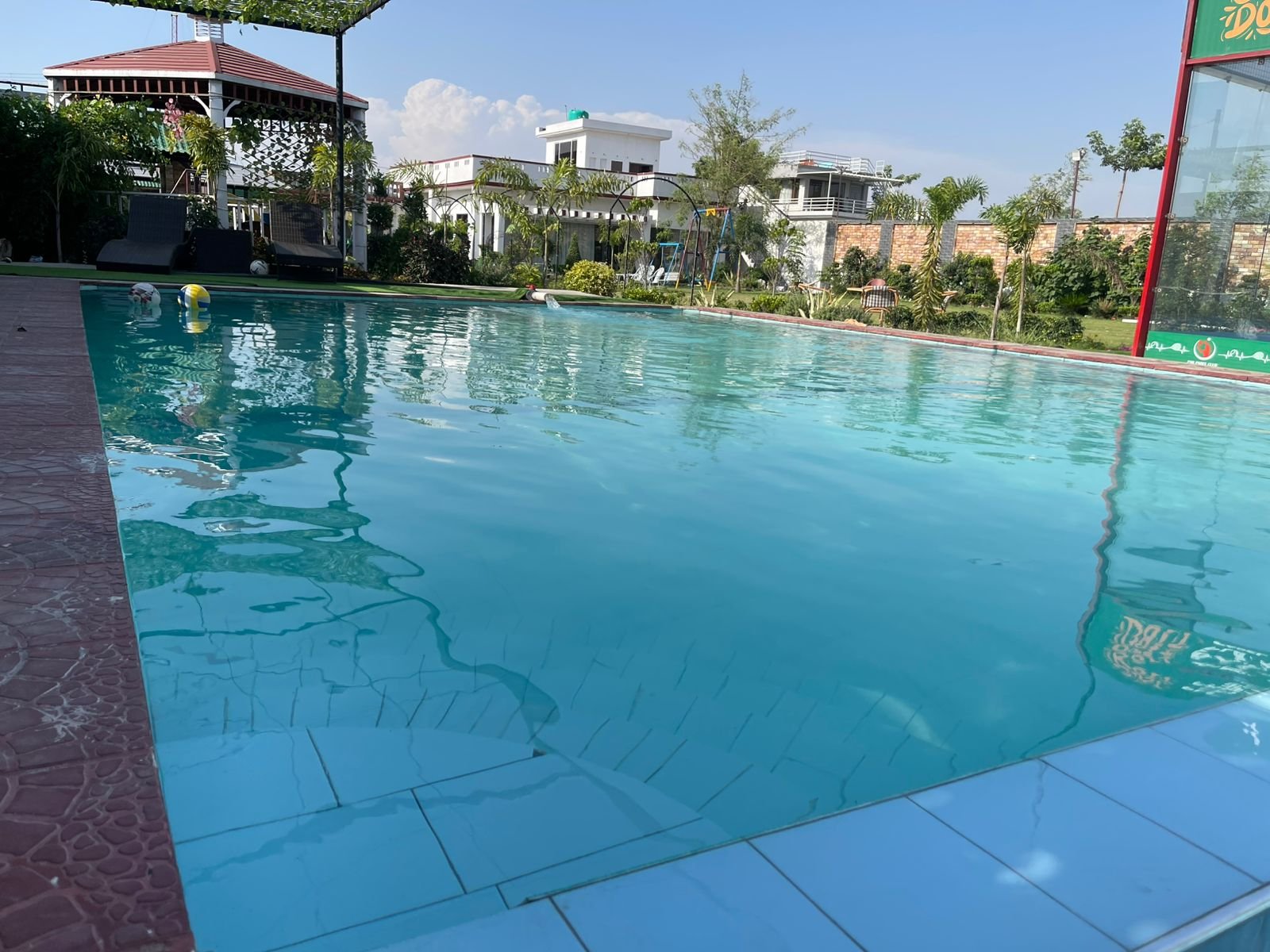 Swimming pool daytime view